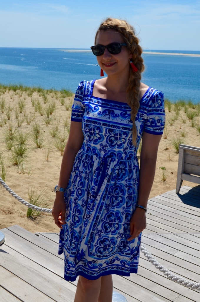 la corniche review madamedaniel dolce&gabanna blue dress